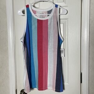 Torrid Vintage Triblend Striped Jersey Tank Top Size 0 NWT
